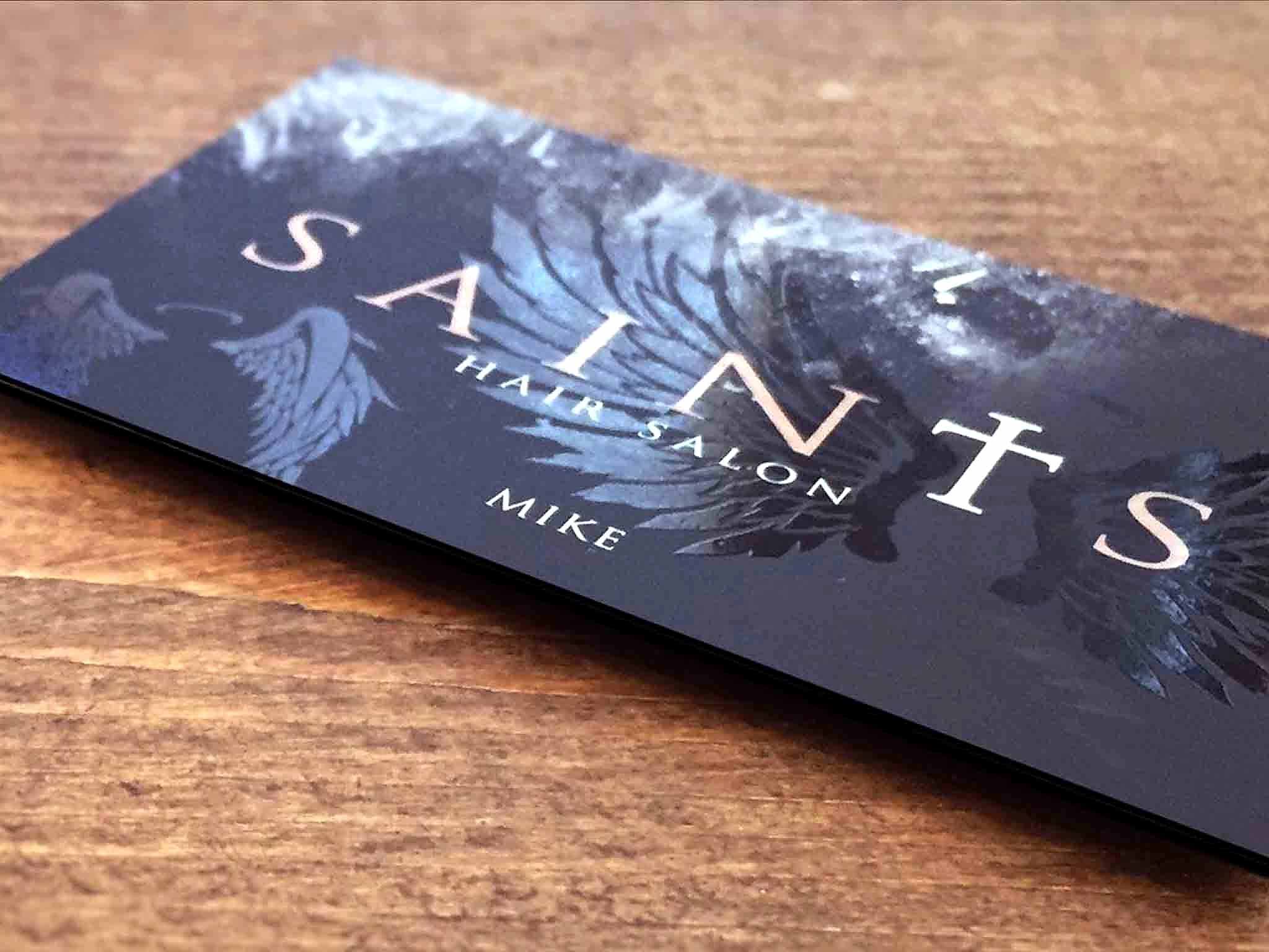 Saints Hair Salon Wolverhampton Business Card Design Print